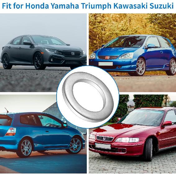 M14 Oil Drain Plug Gaskets Crush Washers Seals Rings Compatible with Hon Da Yamaha Triumph Kawasaki Suzuki, Used for Oil Change, Replacement for The