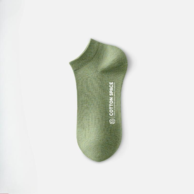 Men's Spring and Summer Style Solid Color Antibacterial Deodorant Sweat Absorption Anti Off Short Socks