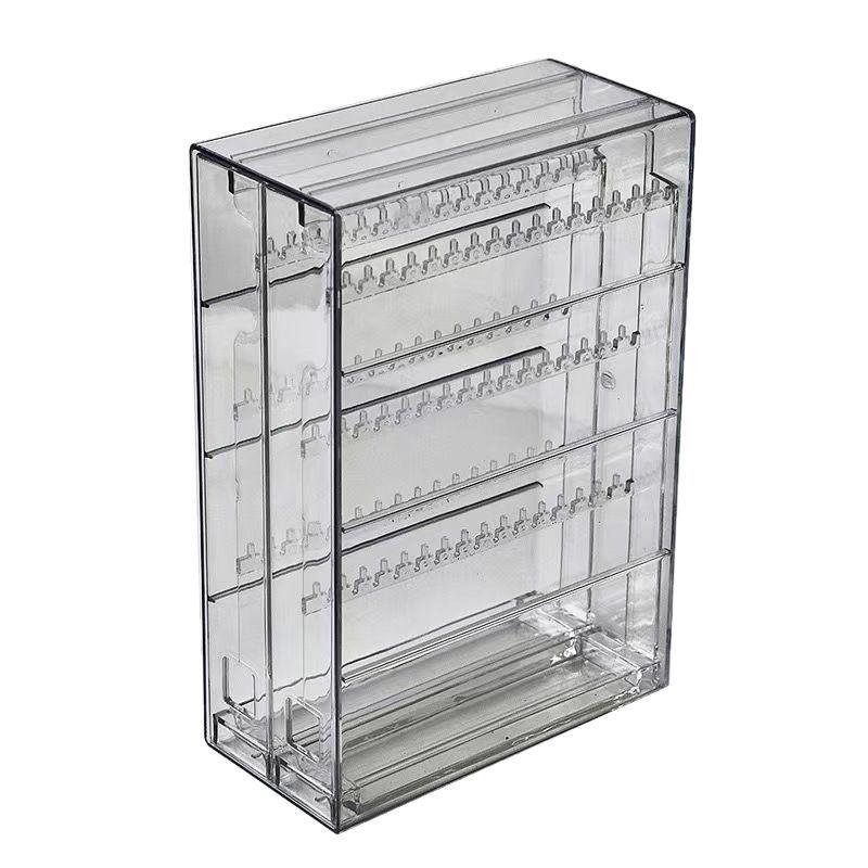 Transparent Acrylic Jewelry Storage Box: Dustproof, Anti-Oxidation Display for Earrings, Studs, Necklaces, and Bracelets.
