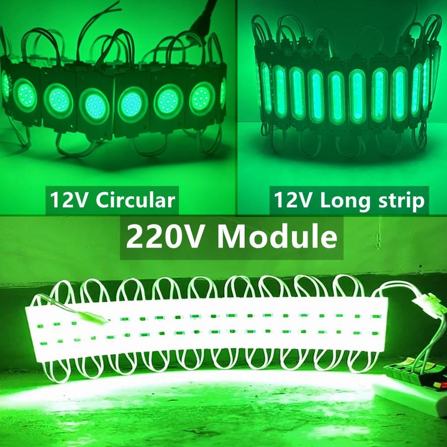 20PCS/lot Multicolour 12V 220V COB Light Led Modules Three Types Backlight Shop Banner Waterproof IP65 Advertising Decorations