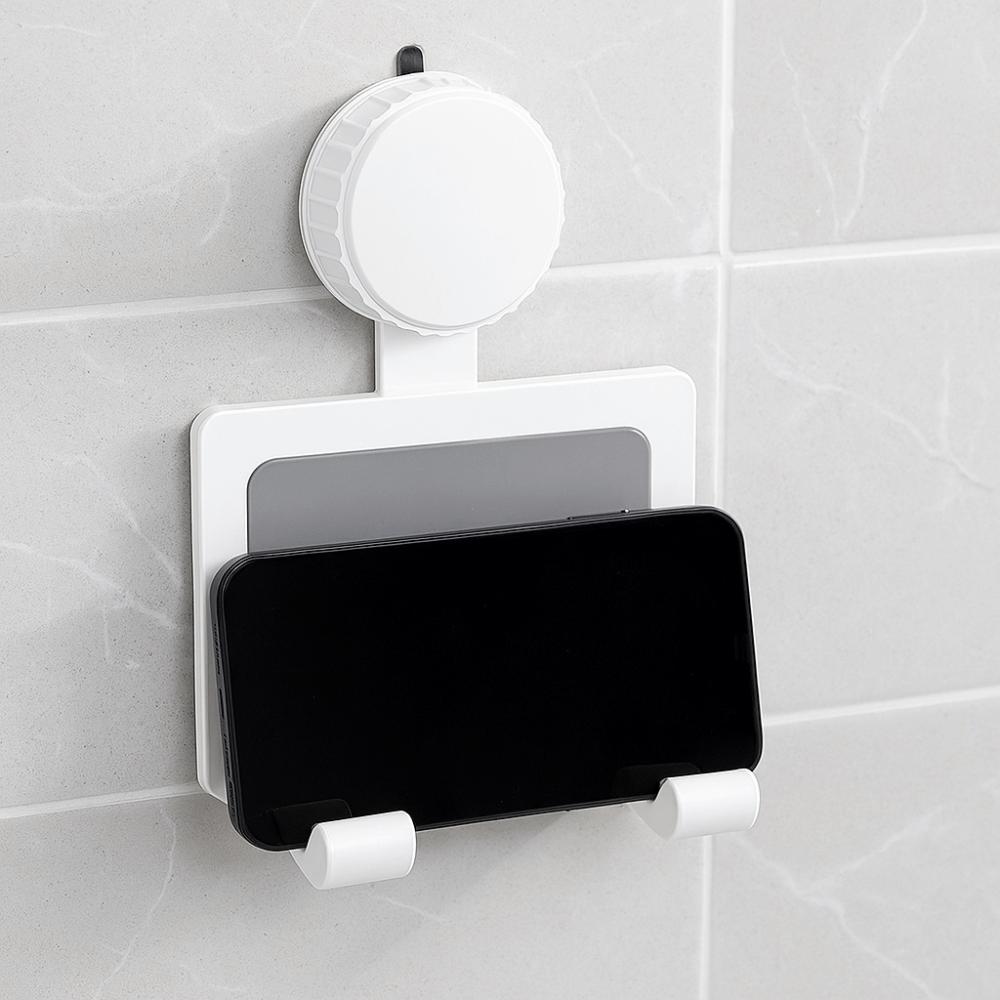 Punch-Free Suction Cup Hair Dryer Holder Aluminum Hair Dryer Rack  Bathroom