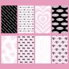 Multipli set da 8 pezzi Serie Ragazza Scheda Posteriore per Cellulare Base Decorativa Fai da Te Materiale Adesivo per Nastro Adesivo Posteriore