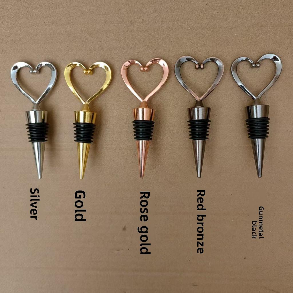 JSH003 Decorative Beverage Keeping Standard Bottles Wine Champagne Fresh Heart Shaped Plastic Wine Bottle Stopper