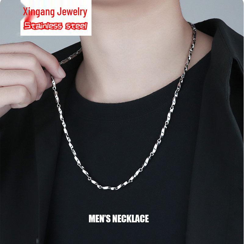 

Чоловічий Модний Титановий Сталевий Кулон Мобіус - Холодний Стиль Ланцюжок з Насінням Дині 50CM