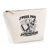 Toiletry Bag - PLANETEE - I Can't Minimalist - 100% Beige Cotton - 3 L (28×19×9 Cm) - Metal Zipper