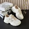 Dad Shoes Autumn New Thick-soled Star Color Matching College Style Versatile Height-increasing Muffin Sports and Leisure Shoes Women