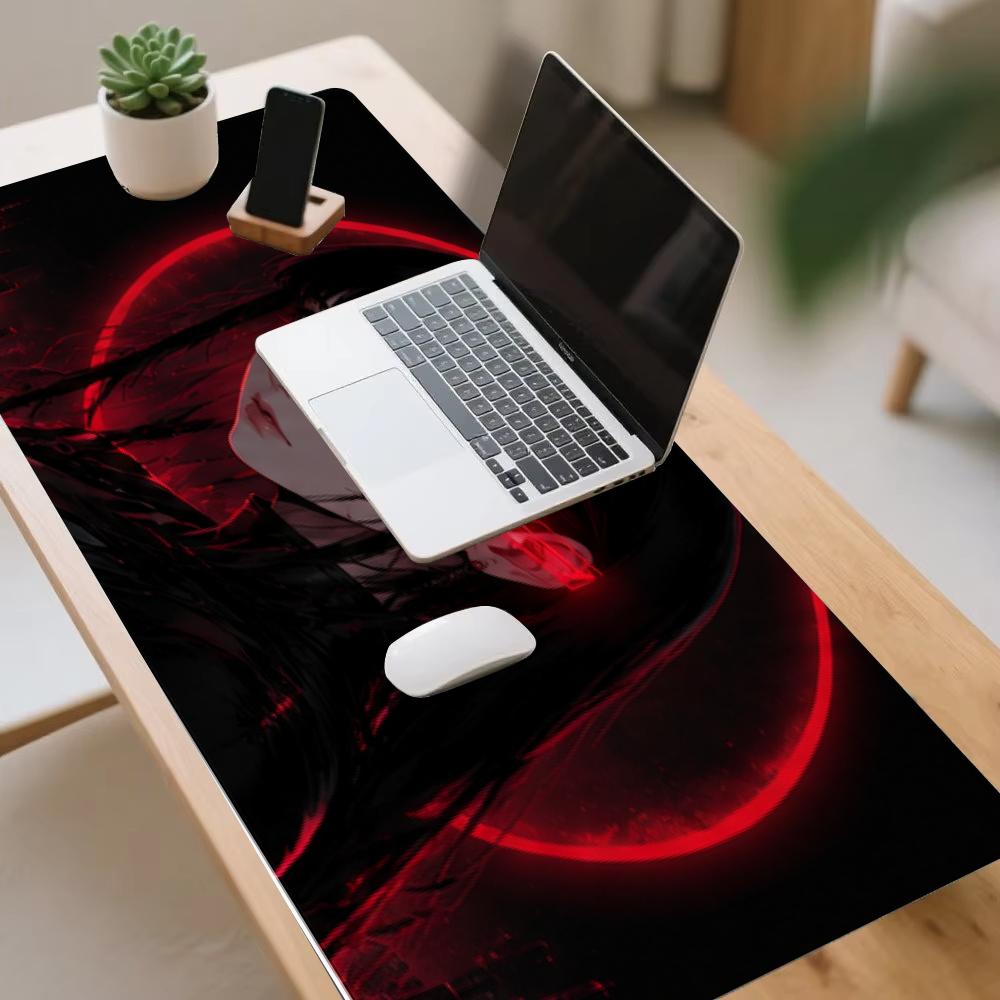 Dunkler Gothic-Stil Rote Augen Mädchen Mauspads Schreibtischmatte Schreibtisch-Interieur Mauspads Gamer Spielmatte Gaming-Raum Dekoration Großes Mauspads