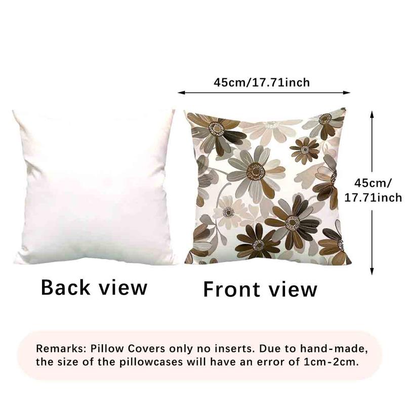 Geometric Flowers Cushions Pillowcase Printed Polyester 45X45Cm Throw Pillow Cover Decorative Sofa Cushion Pillowslip Home Decor