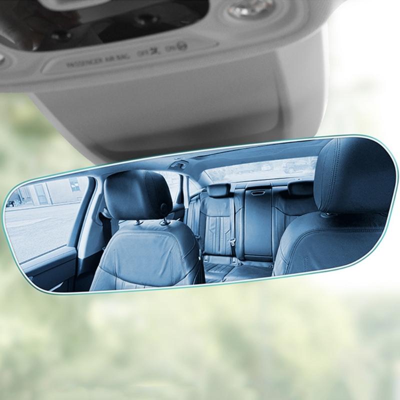 Automotive Frameless Interior Mirror with Wide Angle Curved Surfaces & Scratch Resistant Glass Coating for Vehicles