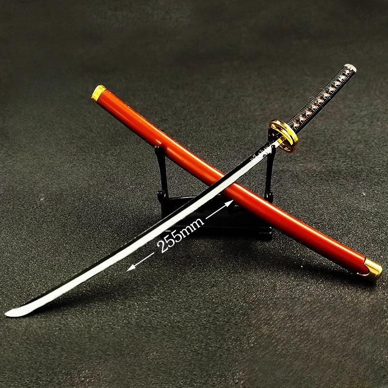 25cm Demon Slayer Katana Swords Kimetsu No Yaiba Samurai Sword Real Size Japanese Katana Anime Cosplay Prop Home Decoration