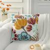 Yellow Tulip Flower Cushion Cover 2D Peach Skin Pillow Case Nordic Floral Throw Pillows For Sofa Living Room Home Decor Office