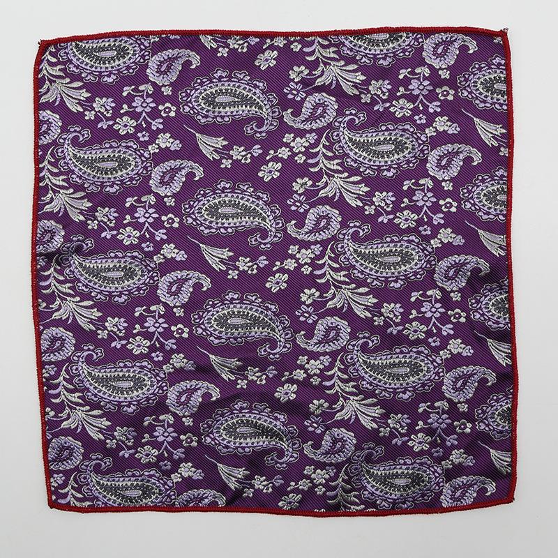 Square Scarf Suit Pocket Towel Wedding Groom Best Man Red Embroidery Business Square Scarf Pocket Towel