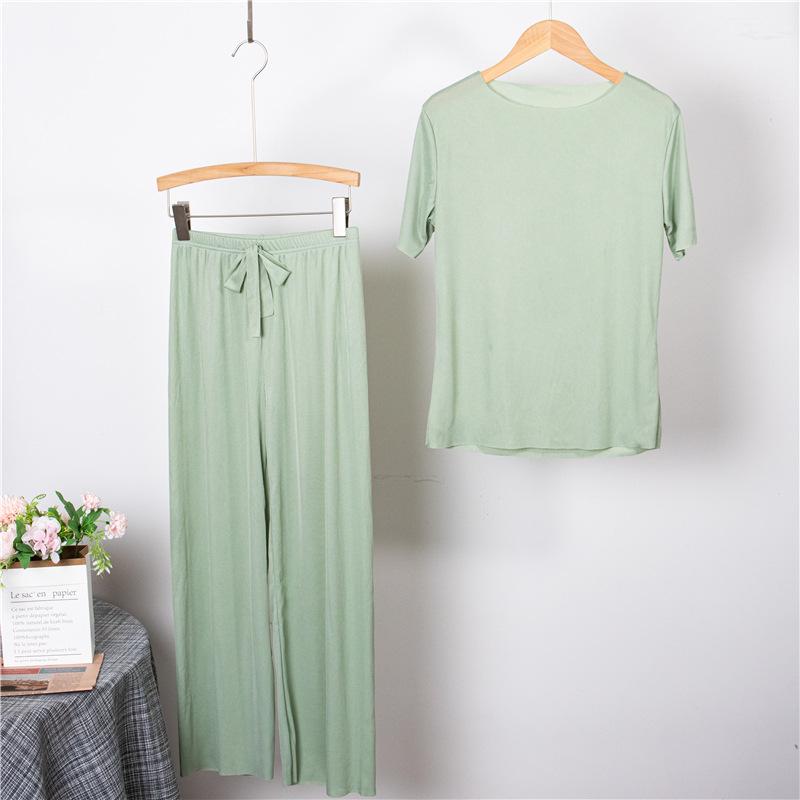 Set casual de vară pentru femei, din două piese largi, pentru acasă