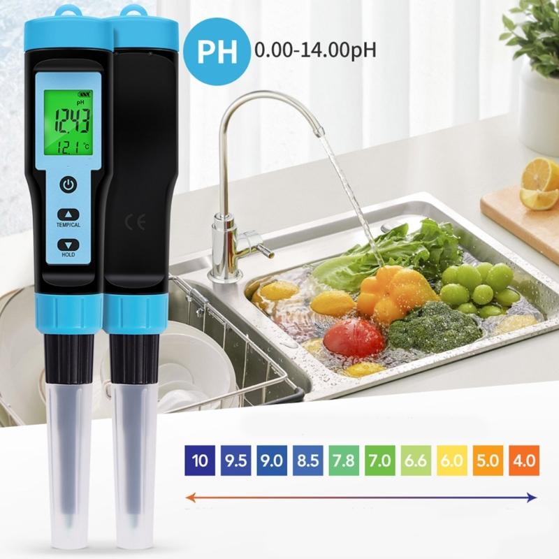 Food Acidity Pocket Tester Highs Accuracy Sensor 0.01 Accuracy,0.00~14 Ranging  for Soil Cosmetic Food Cheese