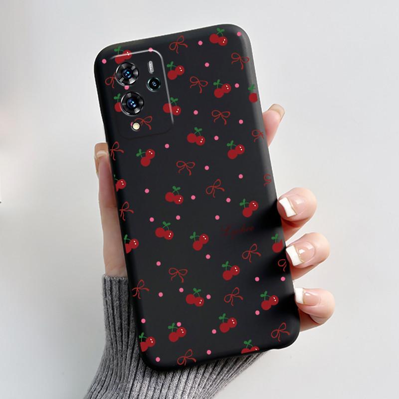 Cute Cartoon Case For ZTE Blade V40 Pro Capa Shockproof Fundas Printing Shell Protective Cover Soft Silicone Black Casing Coque