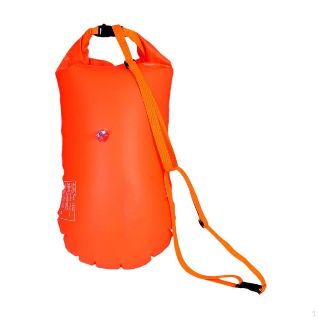 Swim Buoy Float Inflatable Easy to Use Portable Multifunctional,Detachable Backpack,Double Air Bag