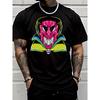 European Size Men'S Casual T-Shirt Colorful Monster Skull Graphic Street Style Fashion Adult Male Top