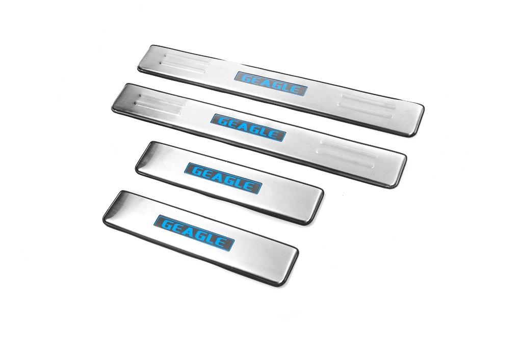 

Накладки на пороги Libao LED (4 шт, нерж) для Geely Emgrand X7
