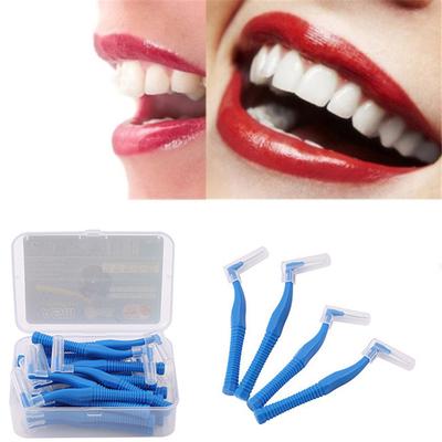 20Pcs/set L Shape Push-Pull Interdental Brush Oral Care Teeth Whitening Dental Toothpick ToothBrush