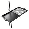Heavy Duty Swivel Campfire Grill, 61cm Portable Camping Grill Grate & Griddle, Sturdy Steel BBQ Mesh, 360° Height Adjustable Over Fire Pit Equipment,