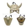 La Maschera Nera del Telefono Maschere Horror Mezzo Viso in lattice Spaventosi Accessori per Feste in Maschera di Halloween Cosplay Costume per Adulti