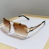Luxury Rimless Square Sunglasses Men Women Fashion Brand Designer Vintage Sun Glasses Male Female Fashion Retro Oculos De Sol