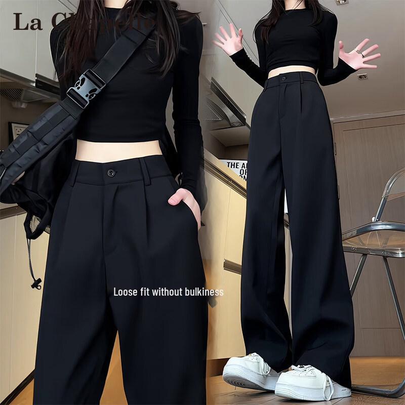 La Chapelle Women s Elegant Wide-Leg Suit Trousers XL