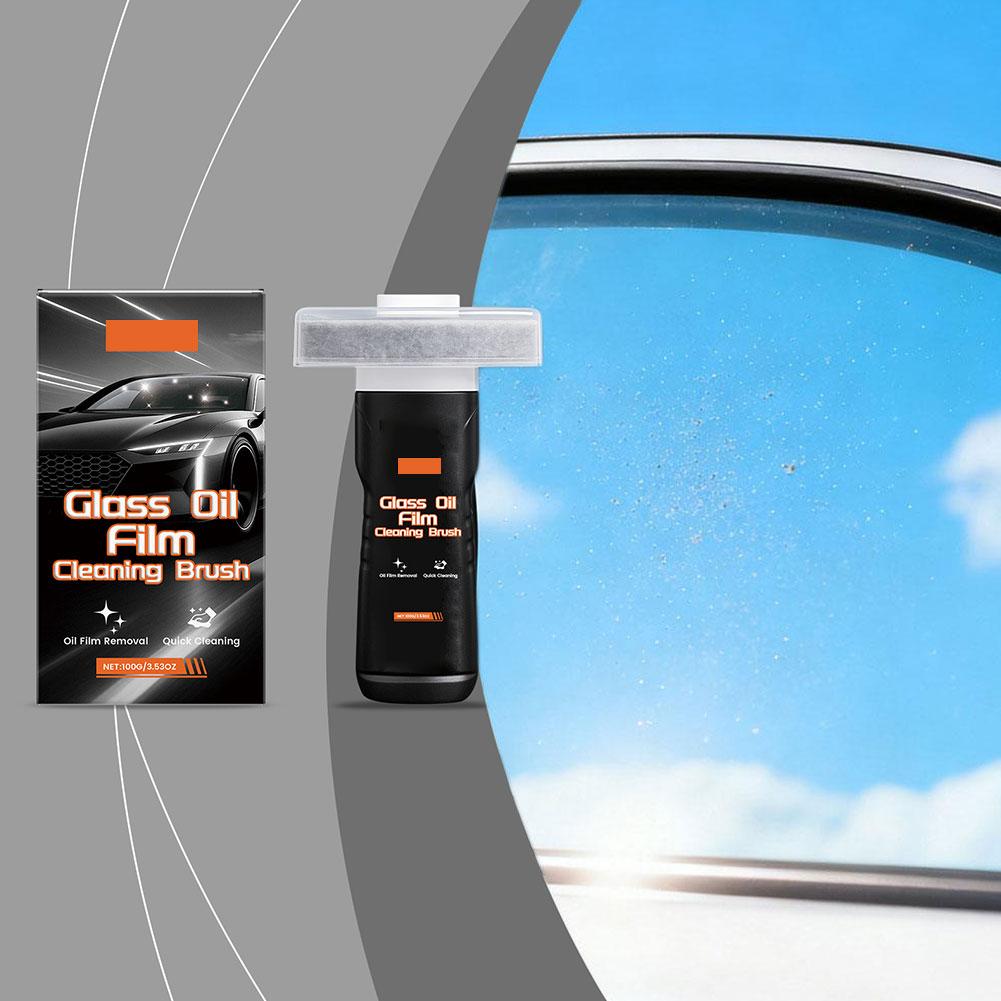Car Glass Oil Film Cleaning Brush Automotive Glass Sponge Cleaning Brush Front Inner Windshield Glass Oil Film Remover