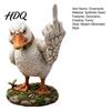 Artistic Home Ornaments Middle Finger Duck Figurine Angry Ornament Resin Handmade Decorative Statue for Garden Office Desktop Decor Collectible