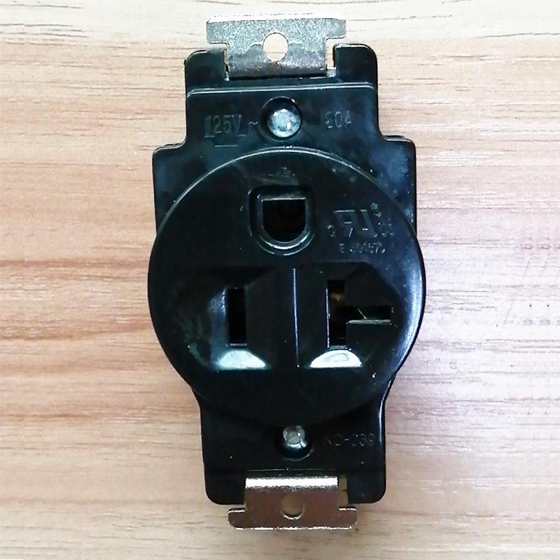 NEMA 5-20R American Standard 20A Single Gang Recessed Generator Receptacle