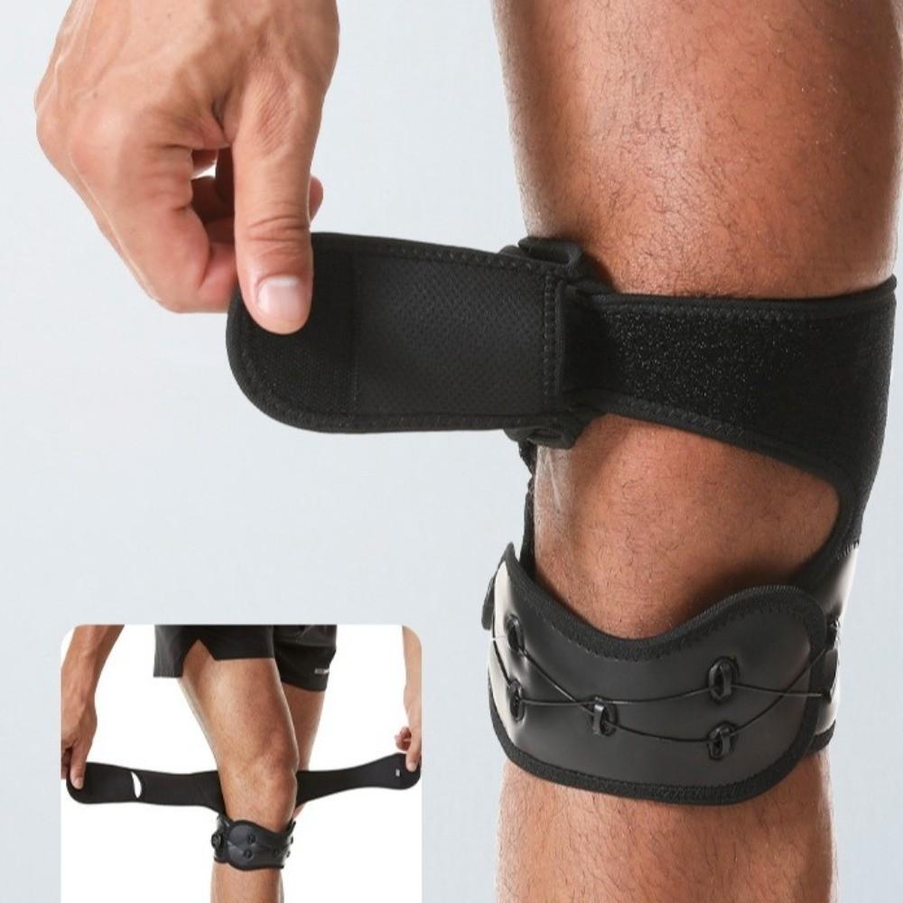 Adjustable Knob Patella Tendon Support Strap Soft Silicone Cushion Knee Pad Knee Brace Fitness