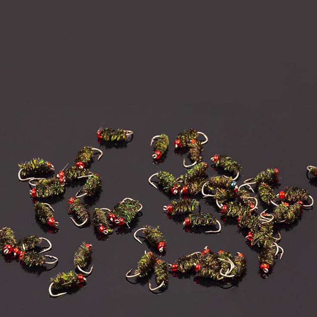 5/10 шт. нимфа Scud Fly Bug червь форель рыболовные мухи искусственные насекомые — фото 15