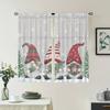 2 pieces, Christmas gnome elf snowflake curtains -30% blackout - suitable for living room, bedroom, kitchen, home decoration