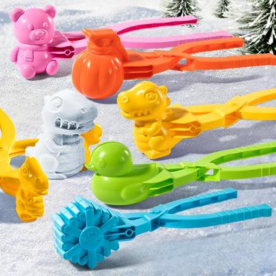 Clip pentru bulgăre de zăpadă în formă de fulg de zăpadă pentru copii, din plastic, iarnă, iarnă, instrument de turnare pentru nisip, pentru lupta cu bulgări de zăpadă, sporturi distractive în aer liber