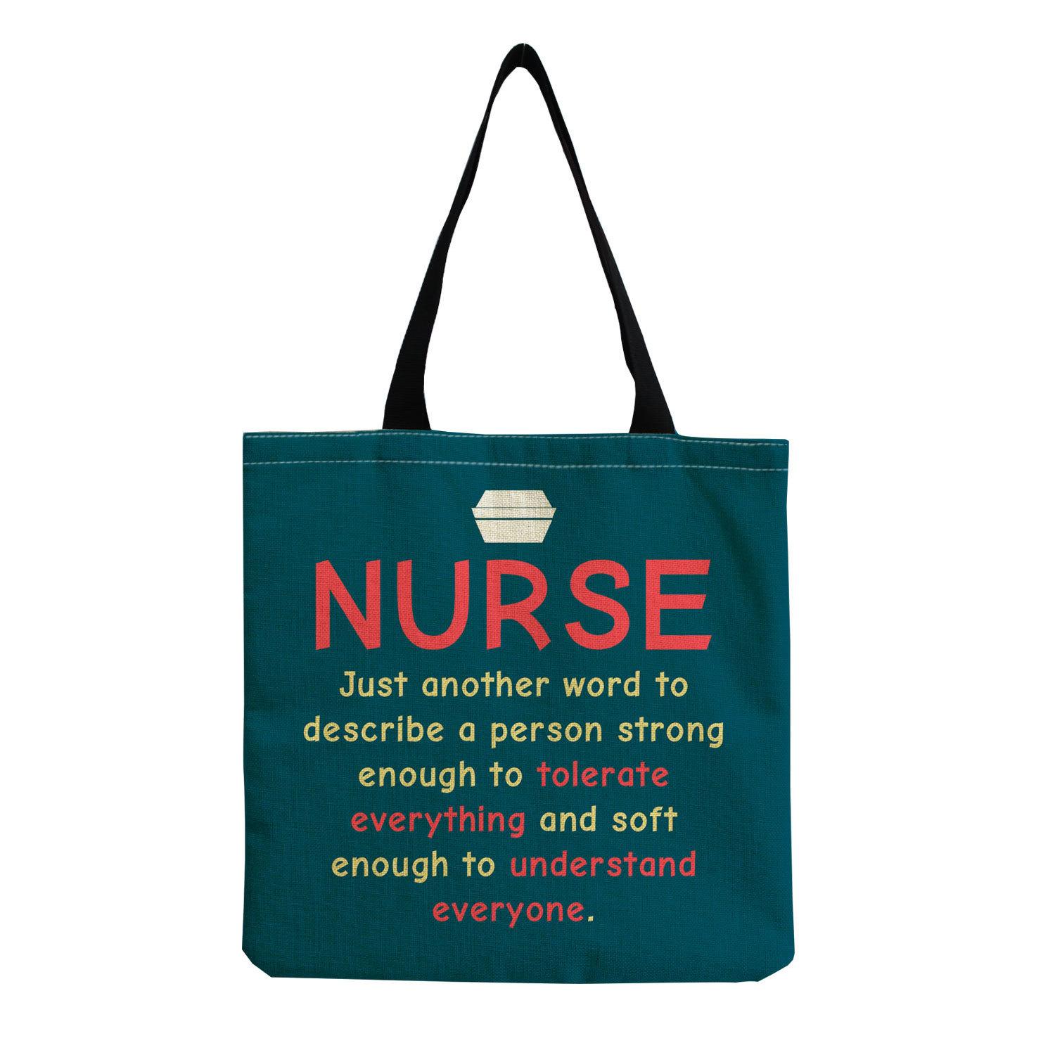 

Women Vintage Linen Tote Bag - Large Capacity Nurse Print Shoulder Handbag for Casual & Grocery Shopping KTB hm6950