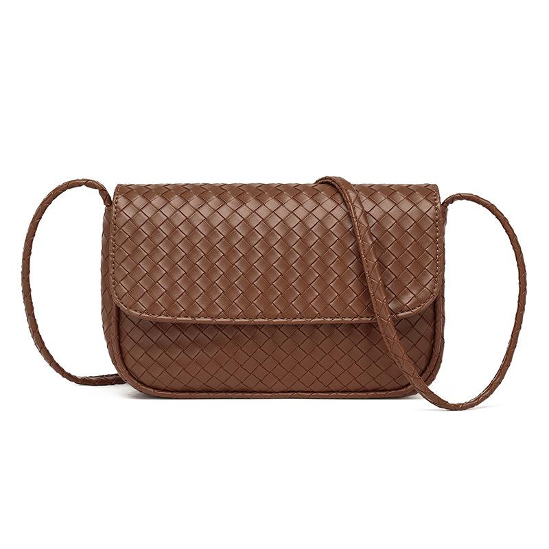 2026 Crossbody Bag, New Fashionable Woven Bag, Simple and High-end Small Square Bag, Women's Niche Shoulder Bag