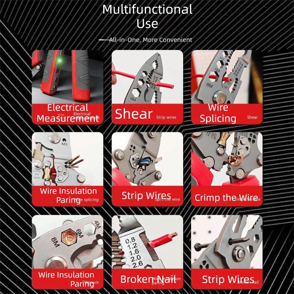 Multifunctional Crimping Tool Voltage Tester Electrician Pliers Electrician Tool