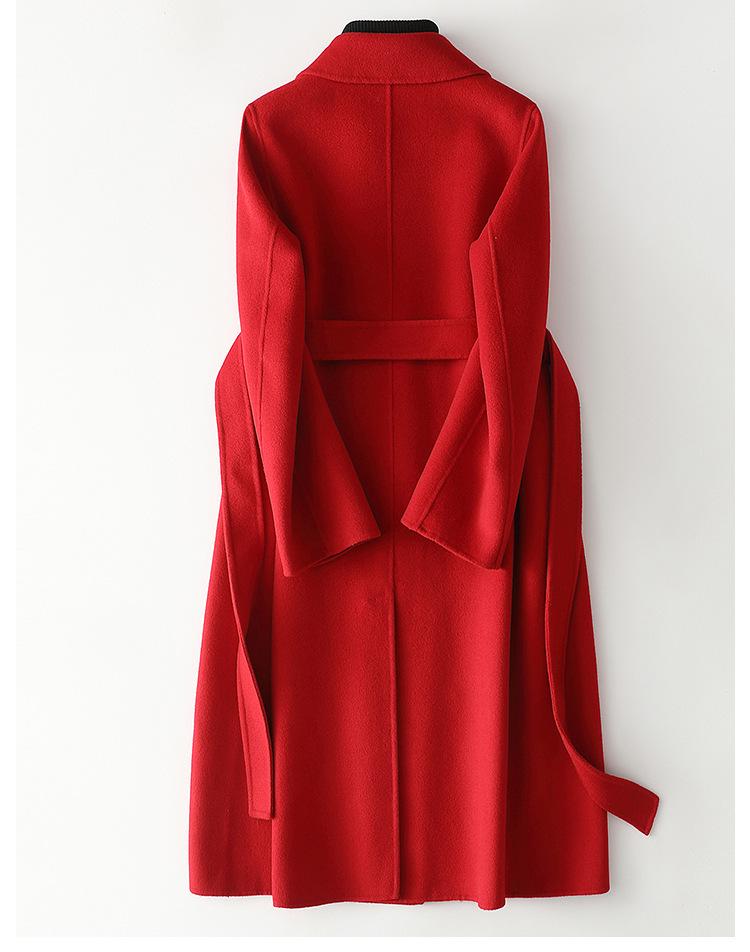 2022 Double-Sided Cashmere Slim-Fit Women's Long Wool Coat