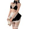 New Nightclub Hottie Sexy Collar Three-point Maid Uniform Maid Suit Cosplay Cute Pussy Pure