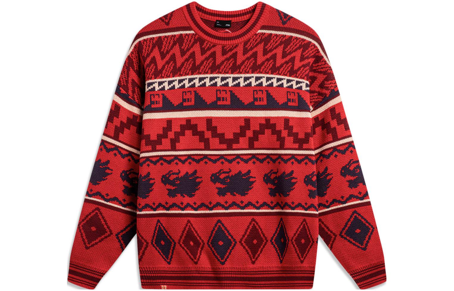 Li Ning Sweater Men s Vermilion AMBU025-3 L