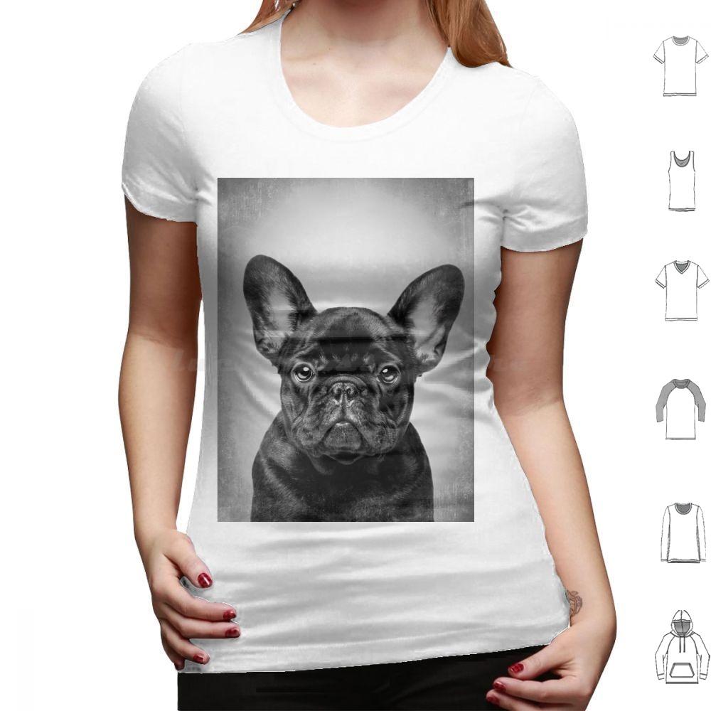 French Bulldog Black DogBw VintageT Shirt Cotton Men Women DIY Print French Bulldog Bulldog French Bulldog Dog Black French