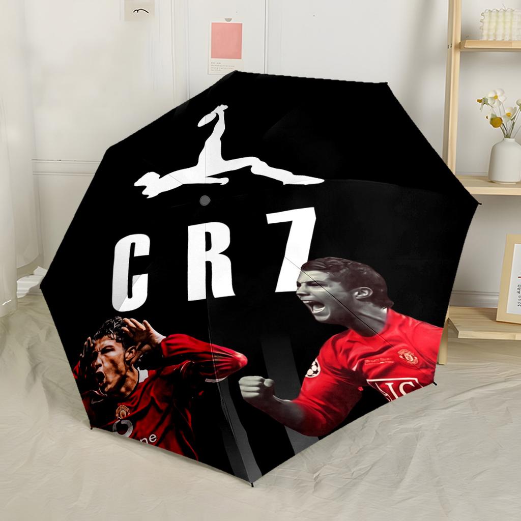 Crz Football Legends Portable Automatic Umbrella Sturdy 8-Rib Shaft Foldable Design All-Season Use Elegant Women's Umbrella Stylish Gift for Women