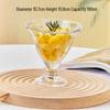 Elegante Bicchiere in Vetro su Piede Alto per Dolci, Gelati, Bevande Fredde, Frullati, Succhi e Ghiaccioli