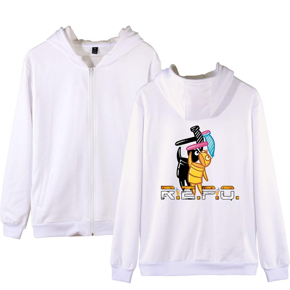 R.E.P.O Printed Women Men's Jackets Hooded Coats Casual Zipper Sweatshirts Male Tracksuit Fashion Jacket Mens Clothing Outerwear