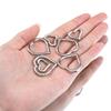 2pcs/1pc No Fade Stainless Steel Heart Spring Lobster Clasp Keychain Oval Clasps Keyring Carabiner Key Holder DIY Jewelry Making