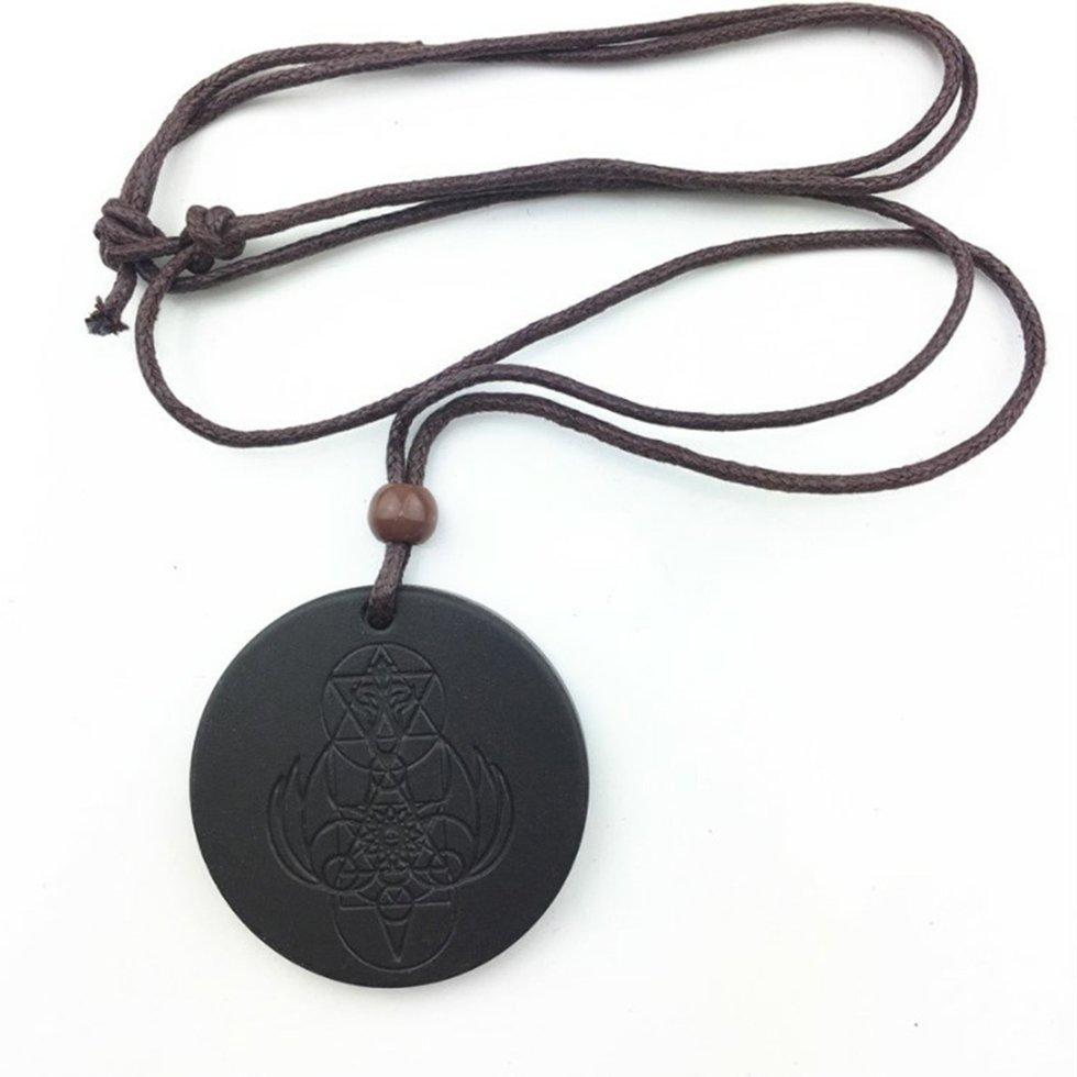 

Квантовая наука скалярная энергия ожерелье круглый кулон турмалин вулканический камень жемчужный