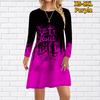Women Casual Dress Letter Cross Print Dresses For Women O-neck Short Sleeve Dress Plus Size