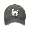 Horse Head Horseshoe Graphic Baseball Cap Cotton Adjustable Casual Outdoor Sporty Unisex Hat