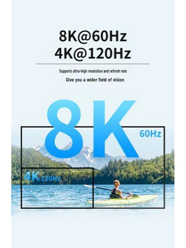 8K HDMI 2.1 KVM Switch: 2x1 USB3.0, Hotkey, Mouse & Keyboard Support