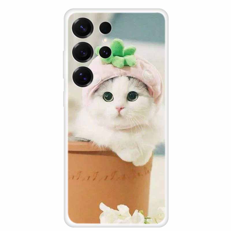 For Samsung Galaxy S26 Ultra Clear Funda Soft TPU Silicone Phone Case S 26 Ultra Cover Transparent Bumper Fashion Flower Lovely
